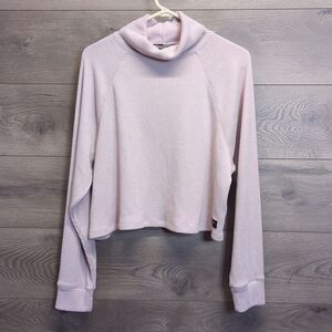 Calvin Klein Performance Pink Ribbed Turtleneck Sweater Women's Size Medium